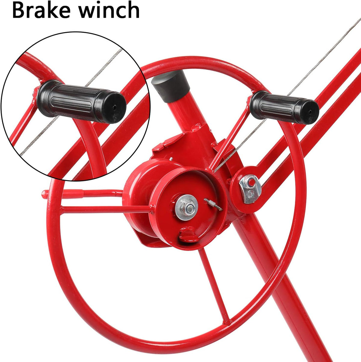 11 FT Drywall Lift Portable Panel Hoist with Adjustable Telescopic Arm Lockable Caster Wheel P1871