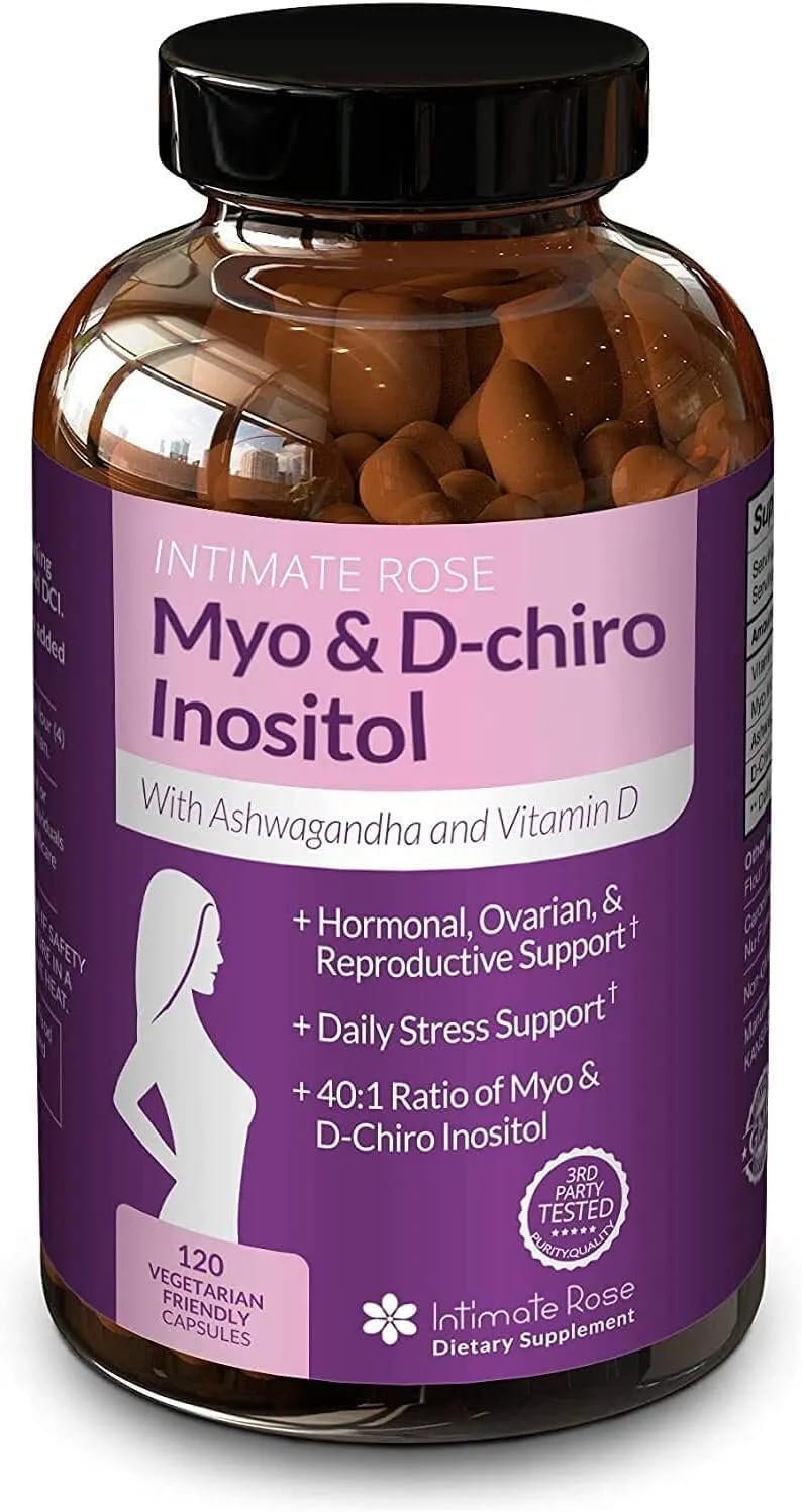 120 Capsules Myo-Inositol with Ashwagandha and Vitamin D3 D682357