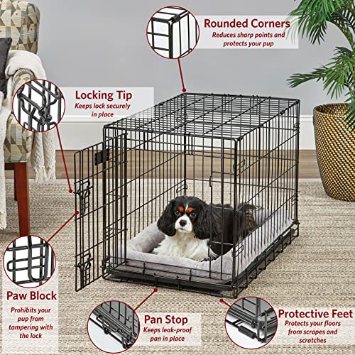 36-Inch Folding Dog Crate with Double Door E921465