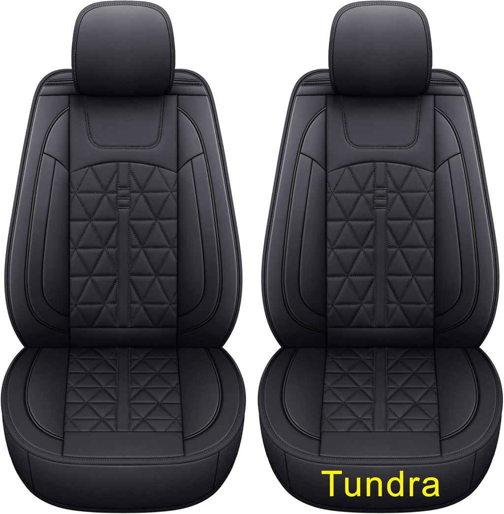 Black Rear Waterproof Faux Leather Seat Covers E9792