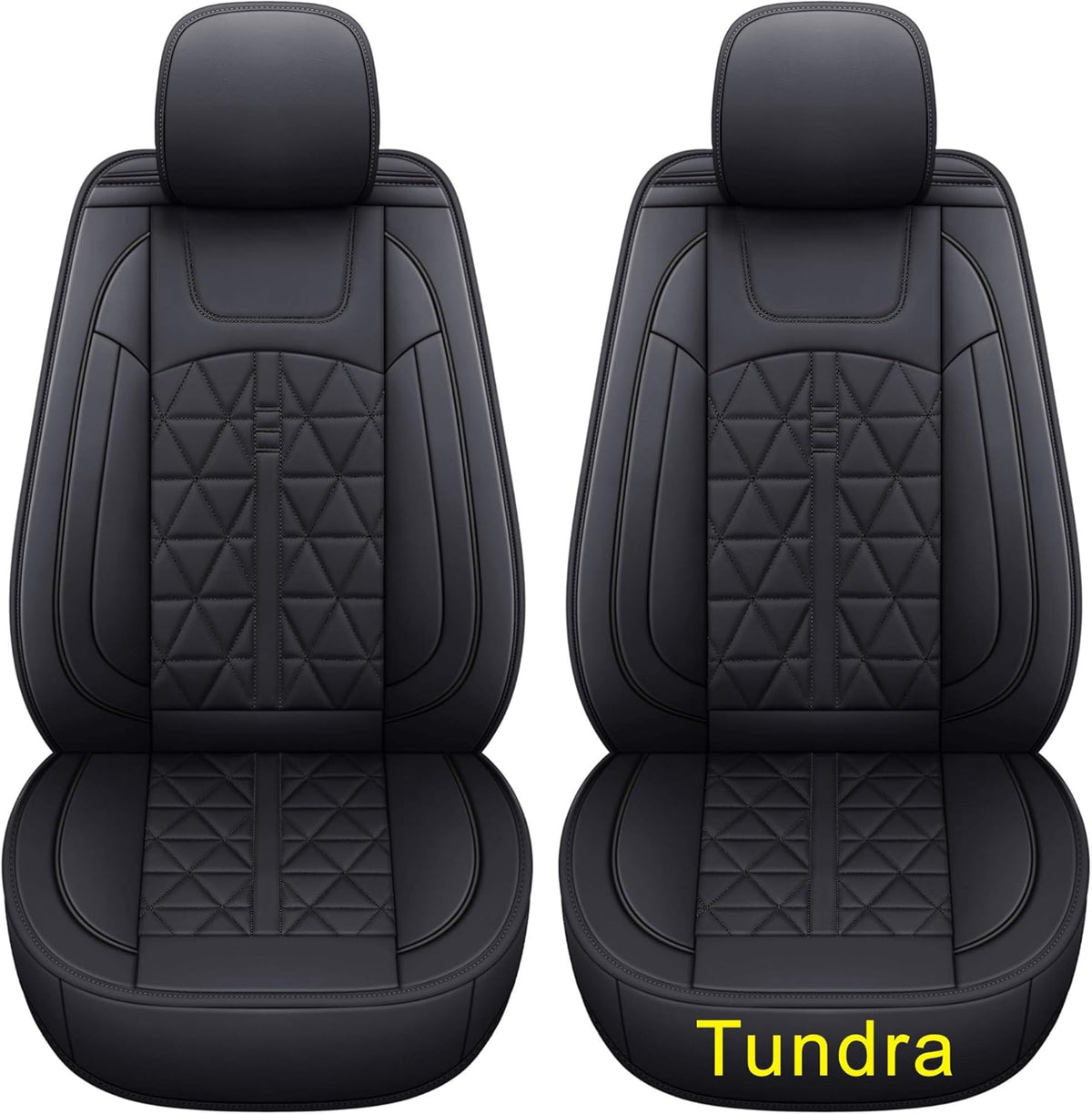Black Rear Waterproof Faux Leather Seat Covers E9792