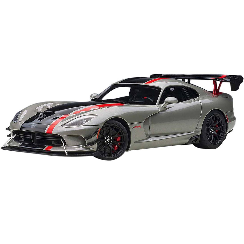 Metallic Silver Black Stripe Diecast Car P2645