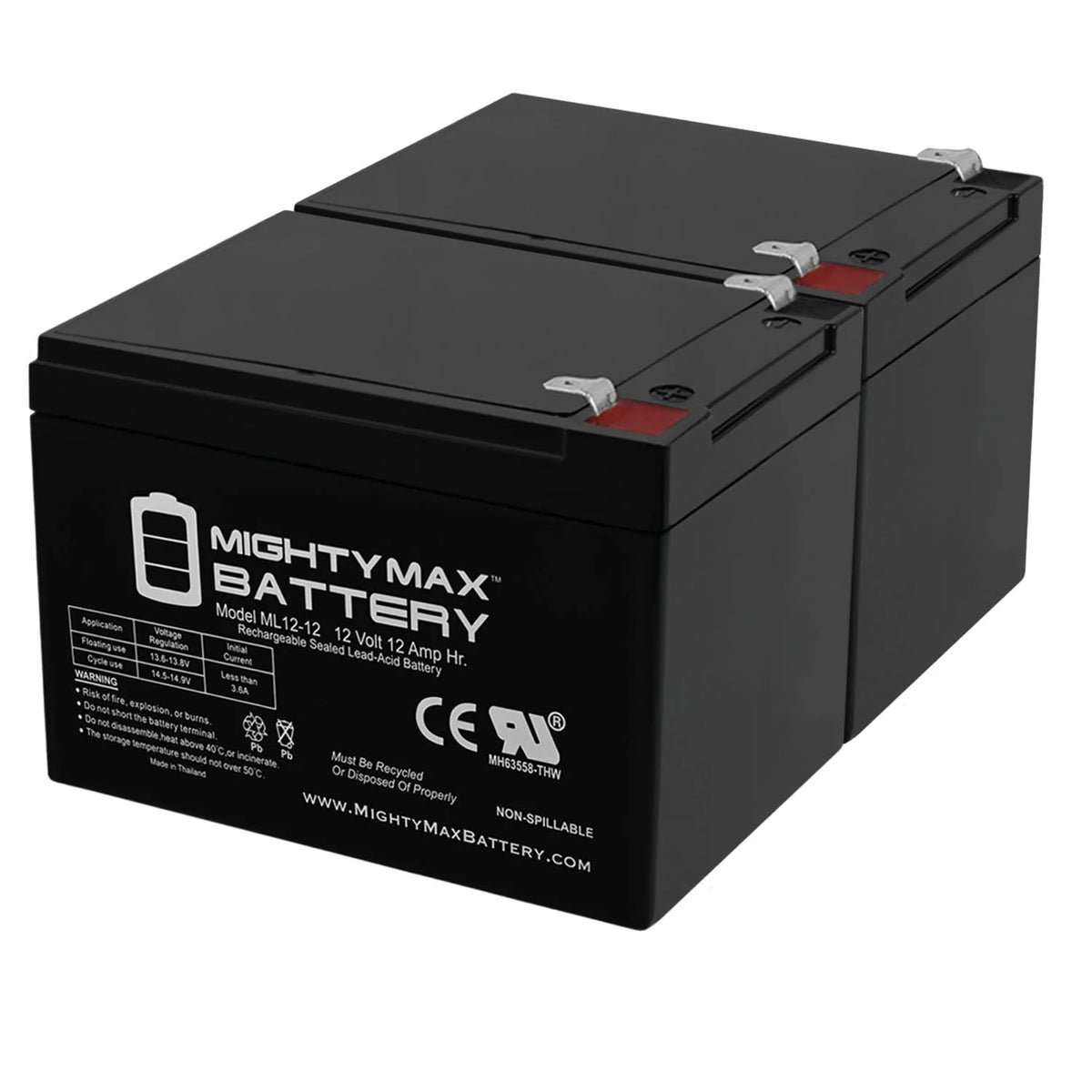 12V 12AH Deep-Cycle Rechargeable Battery P61528