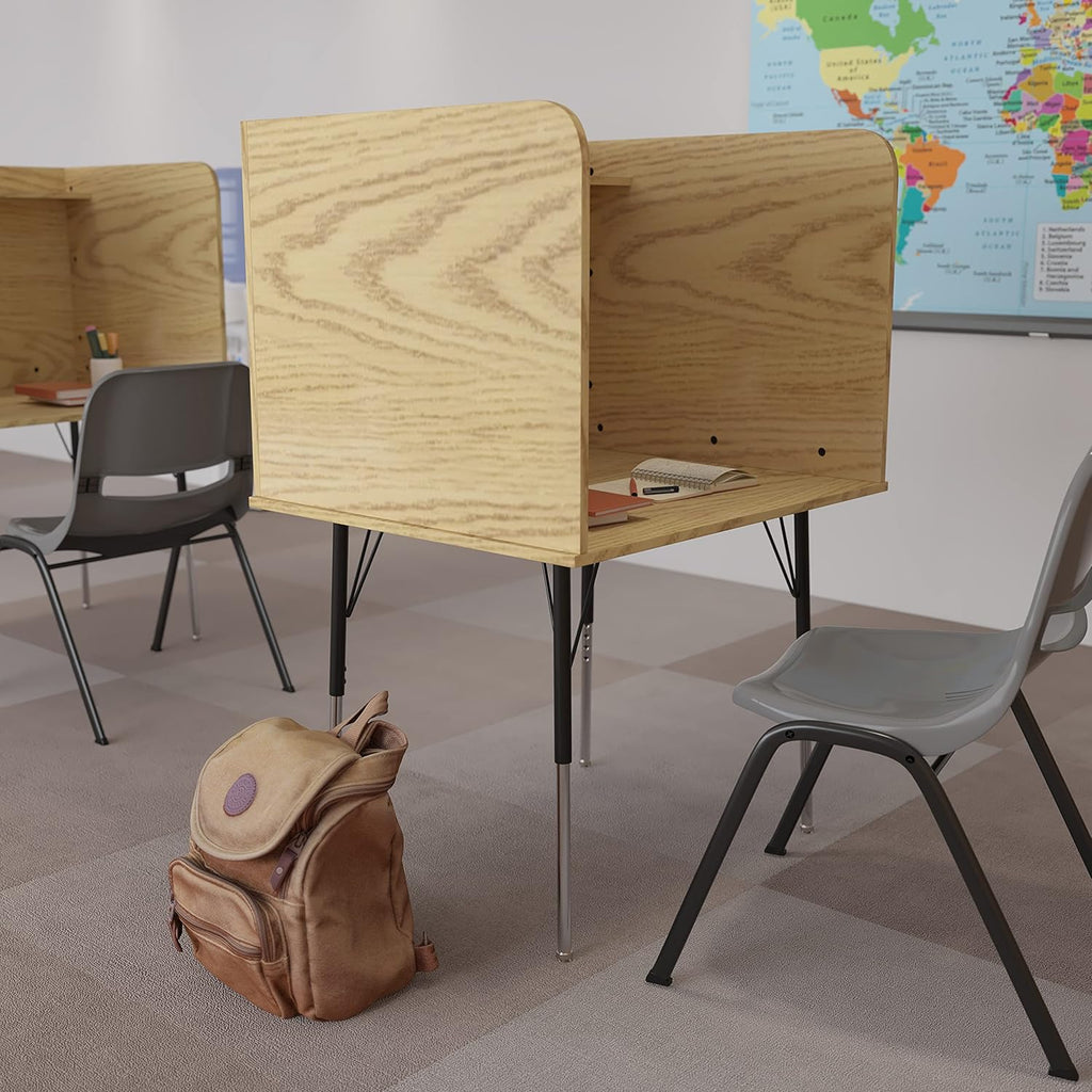 Stand-Alone Study Carrel with Height Adjustable Legs I6149