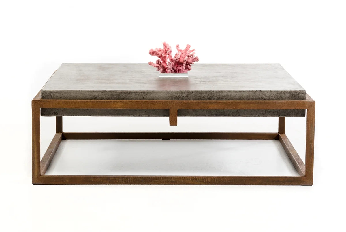 Concrete And Metal Coffee Table S7696