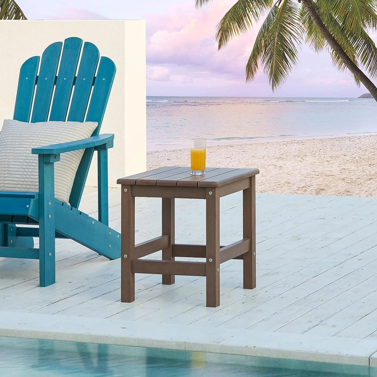 Black Polystyrene Outdoor Side Table Q41855
