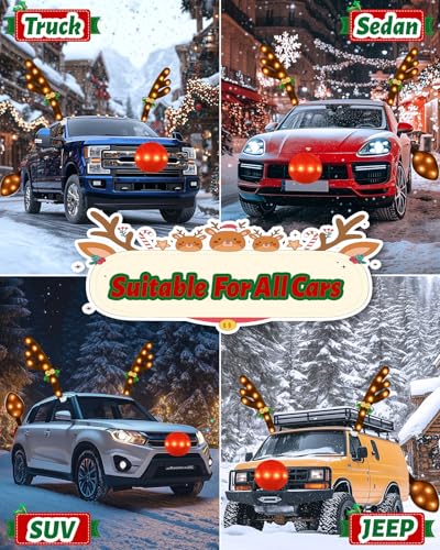 Christmas Reindeer Antlers Car Decoration Kit Y59338