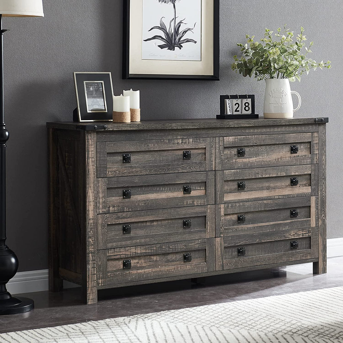 8 Drawer Wood Dresser B5257