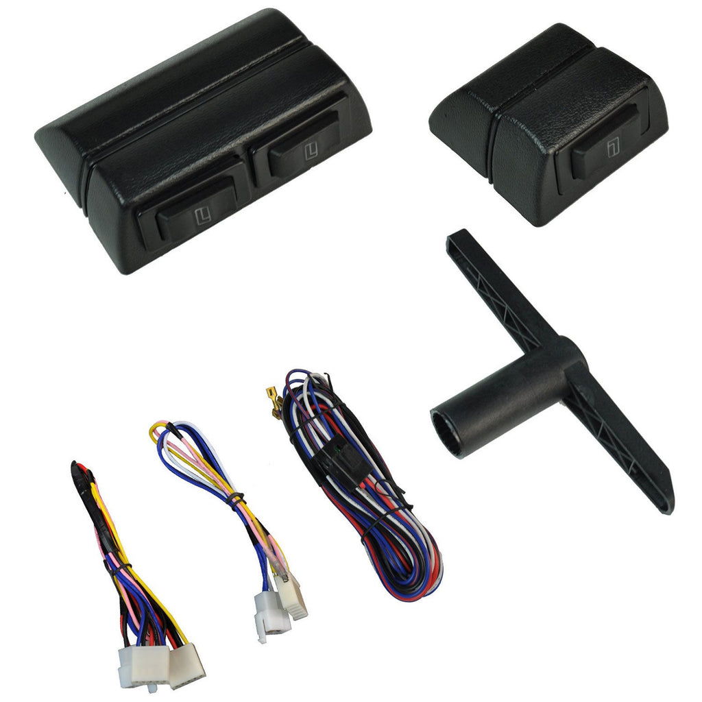Universal Electric Power Window Lift Regulator Conversion Kit with Switches Wiring and Hardware D4775