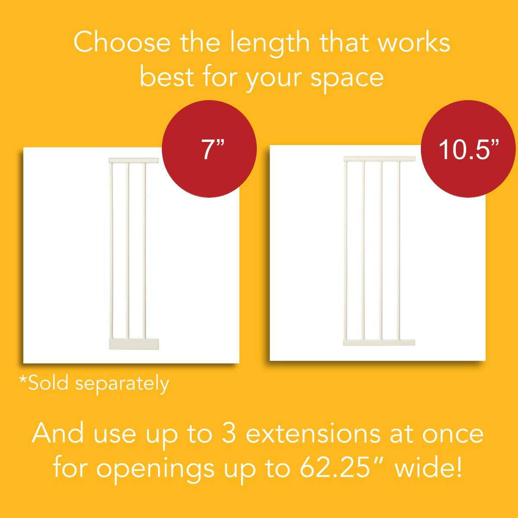 Easy-Close 28-38.5x22 Child or Pet Safety Gate + 10.5x22 Gate Extension U2792