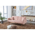 Pink Velvet Folding Sofa Y625