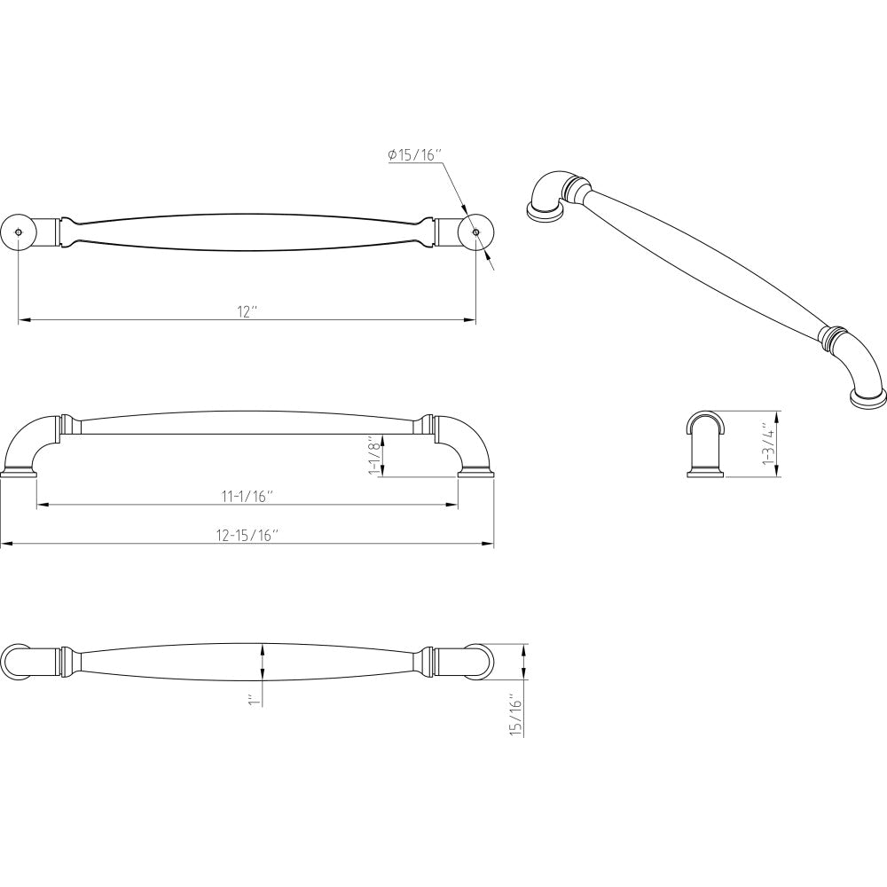 Satin Nickel Appliance Pull N659