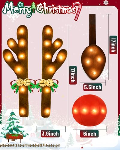 Christmas Reindeer Antlers Car Decoration Kit Y59338