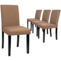 Set of 4 Upholstered Dining Chairs with Wood Legs K7534