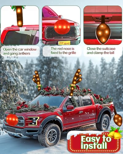 Christmas Reindeer Antlers Car Decoration Kit Y59338
