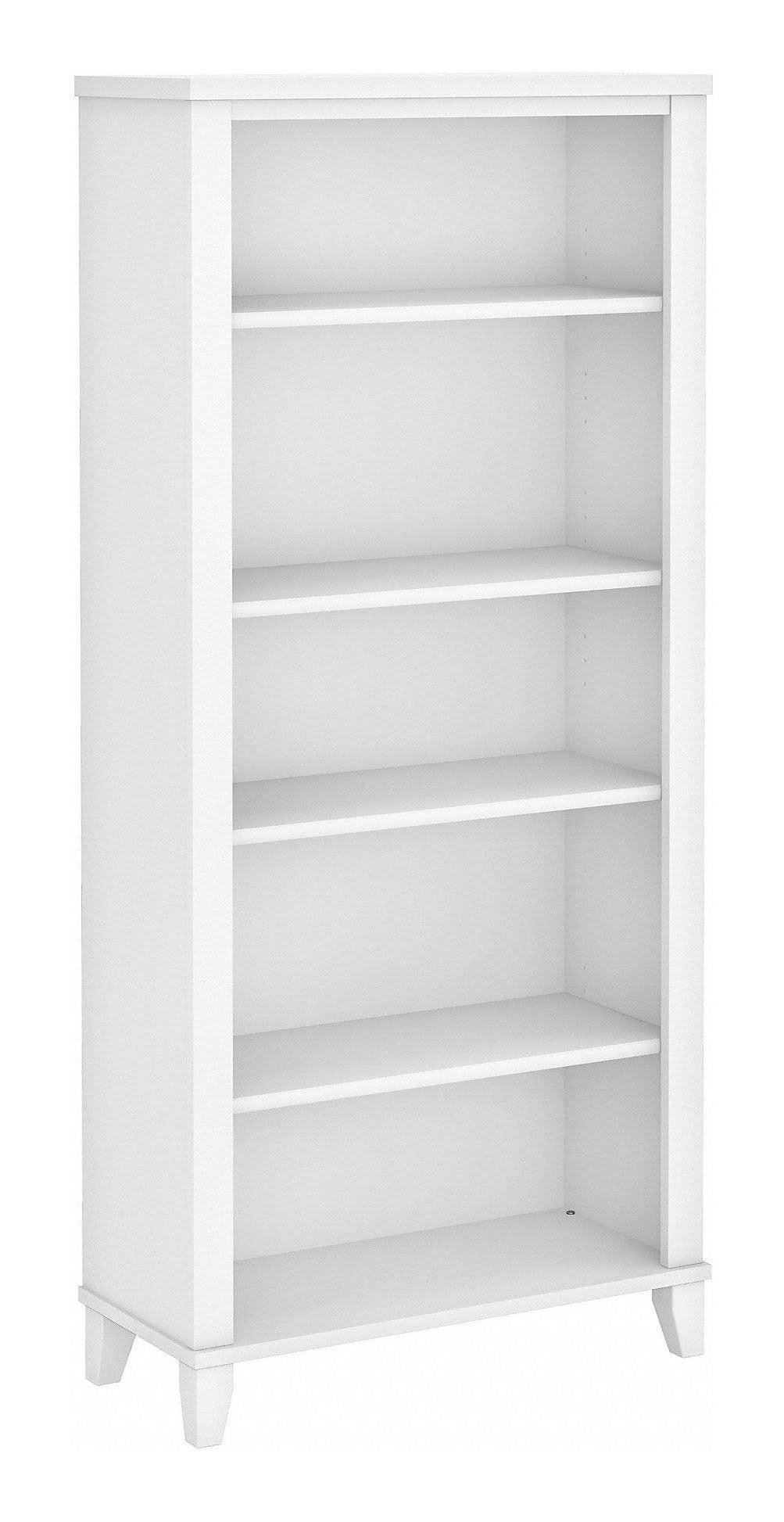 White 5 Shelf Bookcase O3803