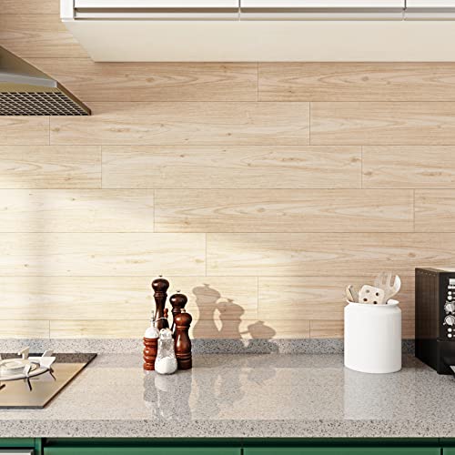 6"x36" 15 Sheets Peel and Stick Waterproof Wood Vinyl Floor Tile U765