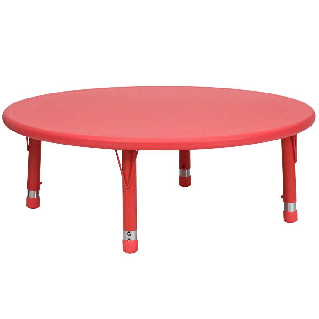 Red Plastic Height Adjustable Activity Table Z9114