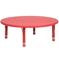 Red Plastic Height Adjustable Activity Table Z9114