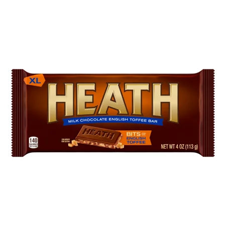 Extra Large English Toffee Candy Bar - 4.0 Oz (Pack of 6) H353