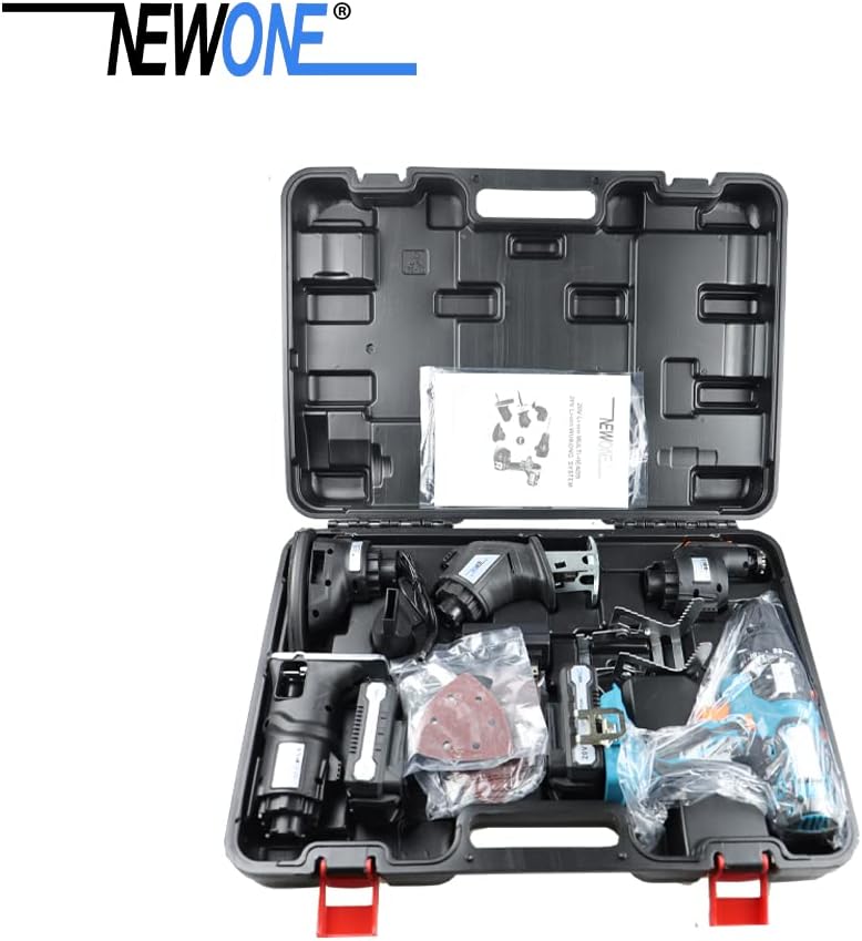 20V MAX Power Tool Combo Kit with Case, 4-Tool Attachments Drill, Reciprocating Saw, Oscillating Tool, Sander A176