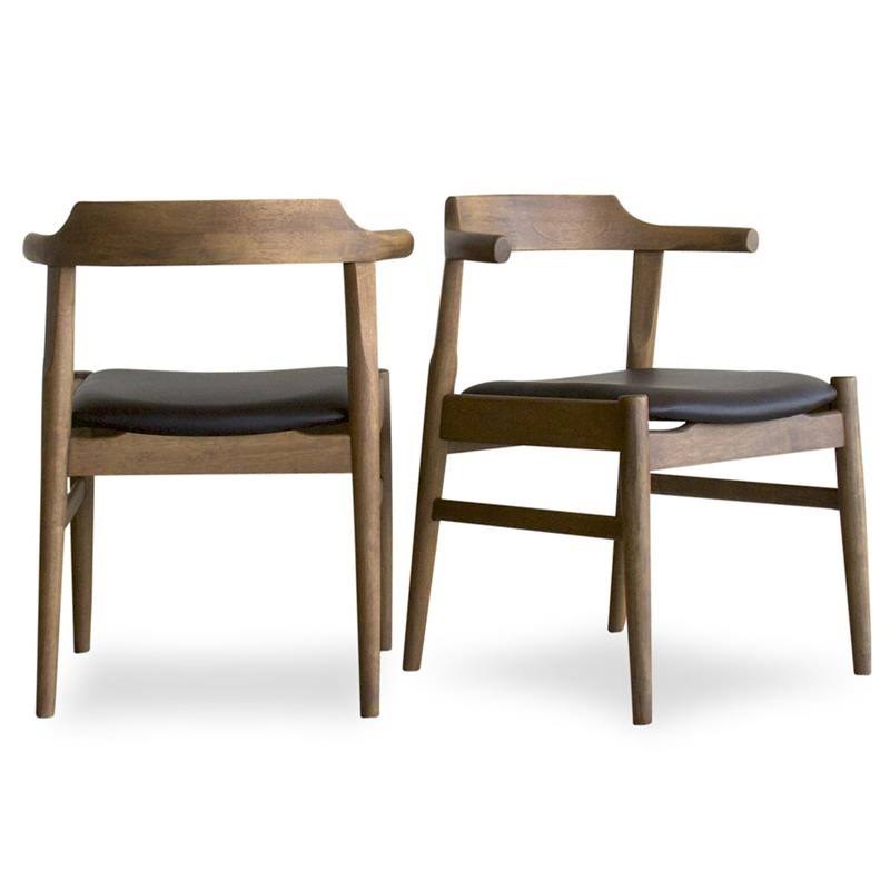 Black Faux Leather Dining Chair (Set of 2) C6968