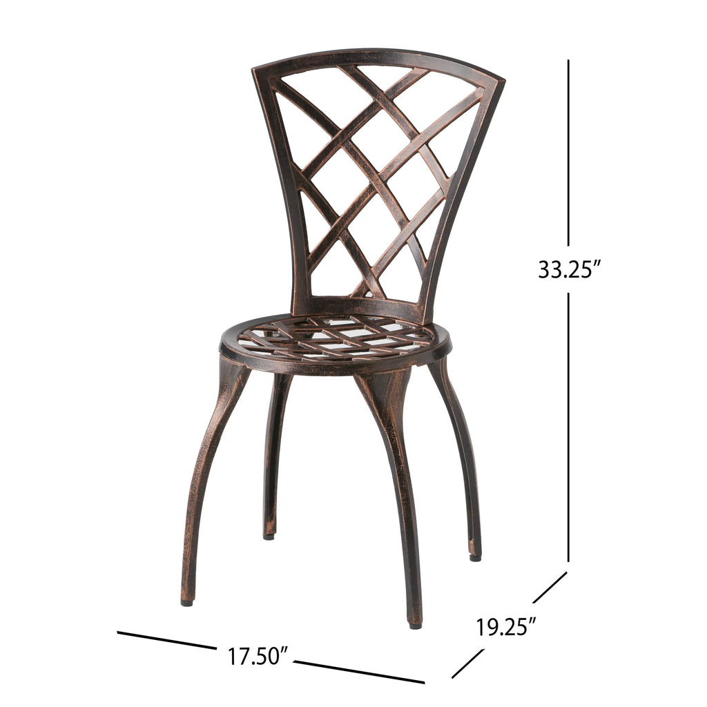 Modern Outdoor Cast Aluminum 3 Piece Bistro Set U41894