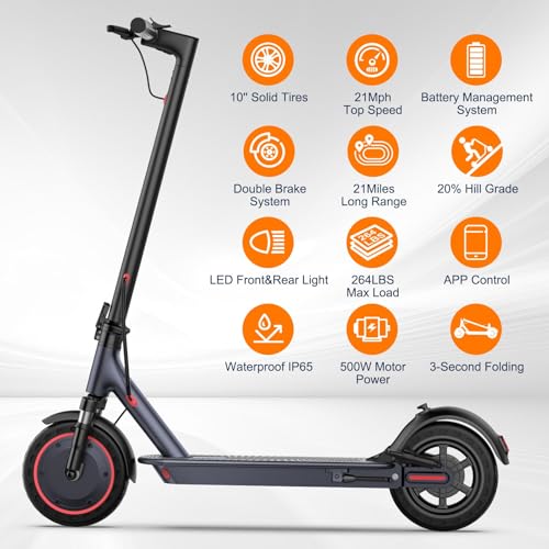 Folding Electric Scooter with Solid Tires and Dual Suspension G911