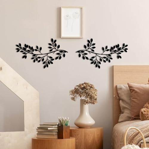 2 Pieces Metal Olive Branch Leaf Wall Decor S6578
