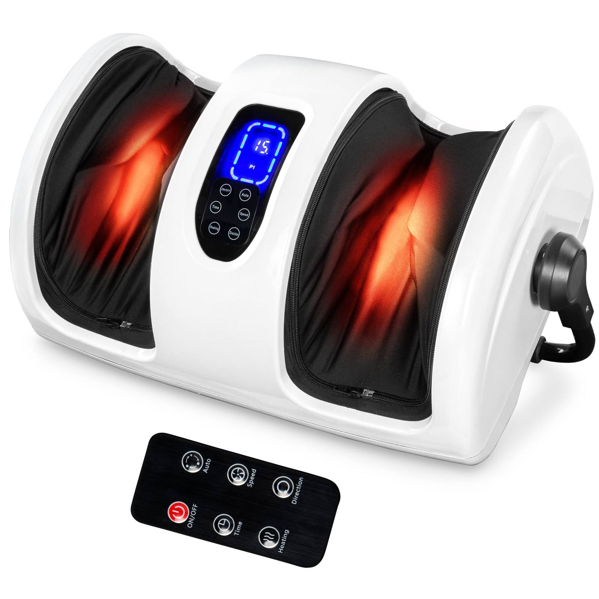 Foot Massager Machine with High-Intensity Rollers Pearl White L1593