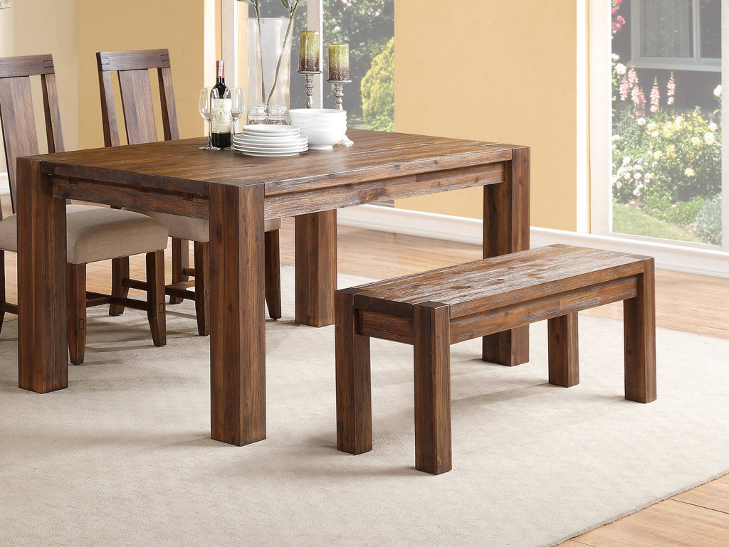 Brown Acacia Wood Bench D6266
