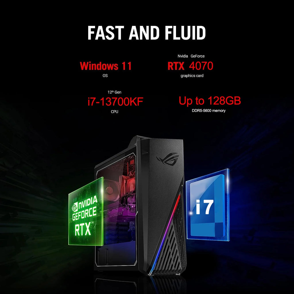 Intel Core i7-13700KF NVIDIA GeForce RTX 4070 32GB DDR5 RAM 1TB SSD Gaming Desktop B863198