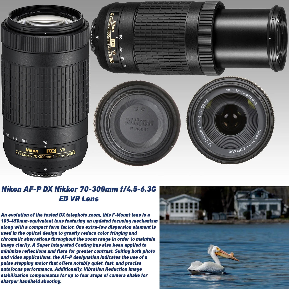 Nikon D500 DSLR Camera with 16-80mm & 70-300mm Lenses + 64GB Extreme Pro SDXC, UV Filter, 2x Spare Batteries (32pc Bundle) H3176