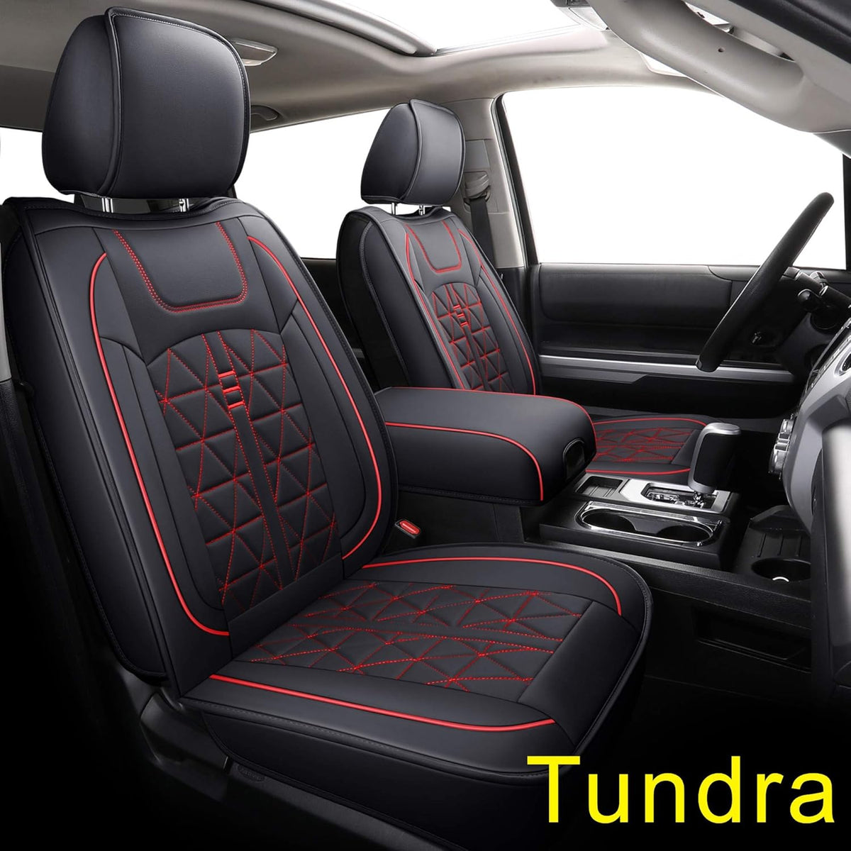 Black Rear Waterproof Faux Leather Seat Covers E9792