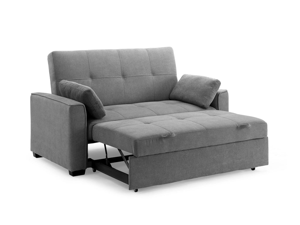 Light Gray Queen Size Chenille Sleeper Sofa A742