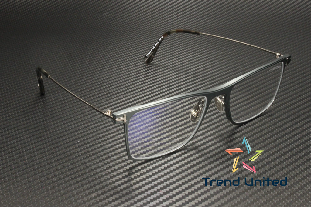 Matte Gray Blue Block Eyeglasses B3811