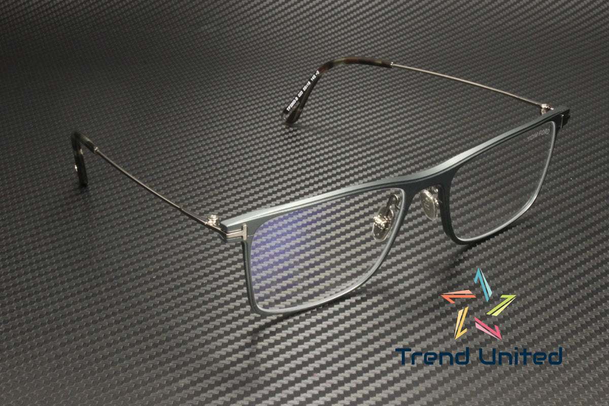 Matte Gray Blue Block Eyeglasses B3811
