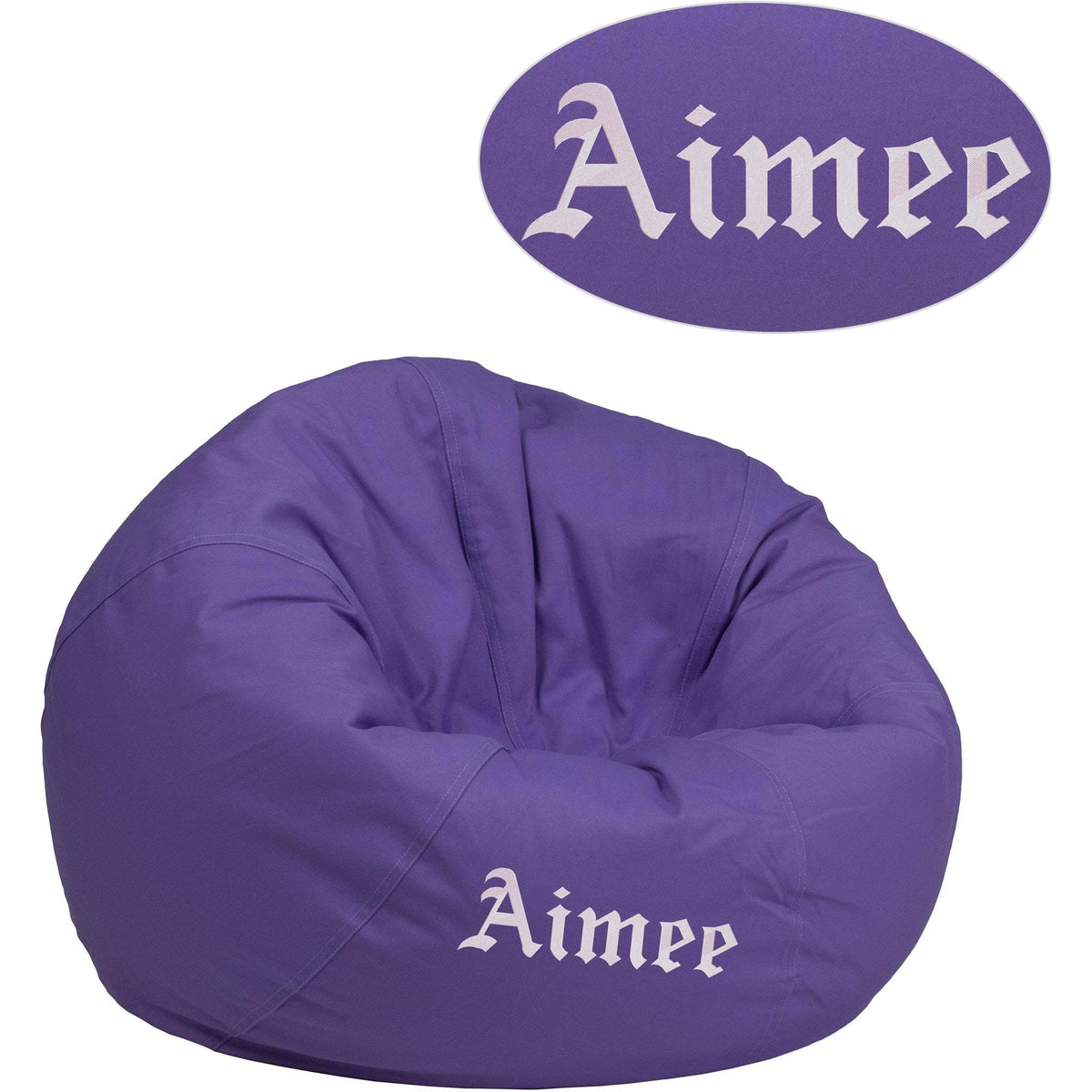 Small Solid Purple Kids Bean Bag Chair I788666