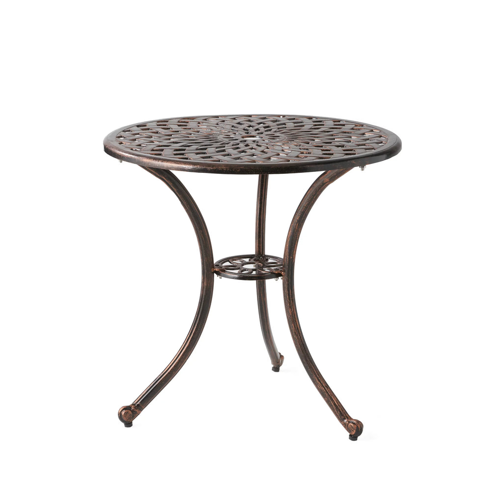 Modern Outdoor Cast Aluminum 3 Piece Bistro Set U41894