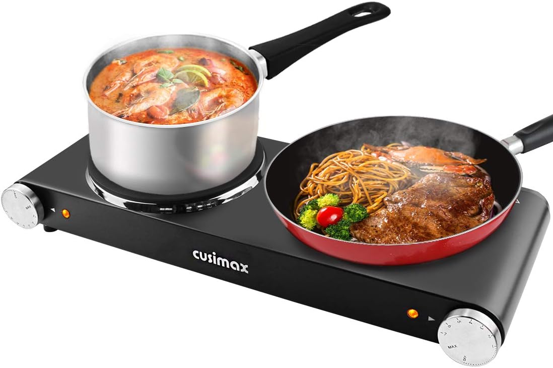 Electric Hot Plate Single Burner 1500W Cast Iron Stainless Steel A215562
