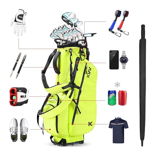 Lightweight Golf Stand Bag with 7 Way Dividers and 5 Pockets Y196922