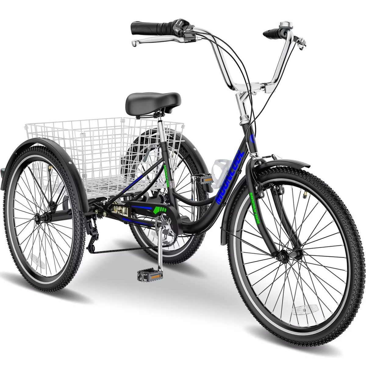 7 Speed Adult Tricycle with Basket & Dual Braking System R415