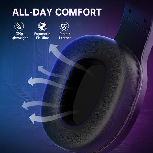Black Wireless Gaming Headset with Noise Canceling Mic M5432