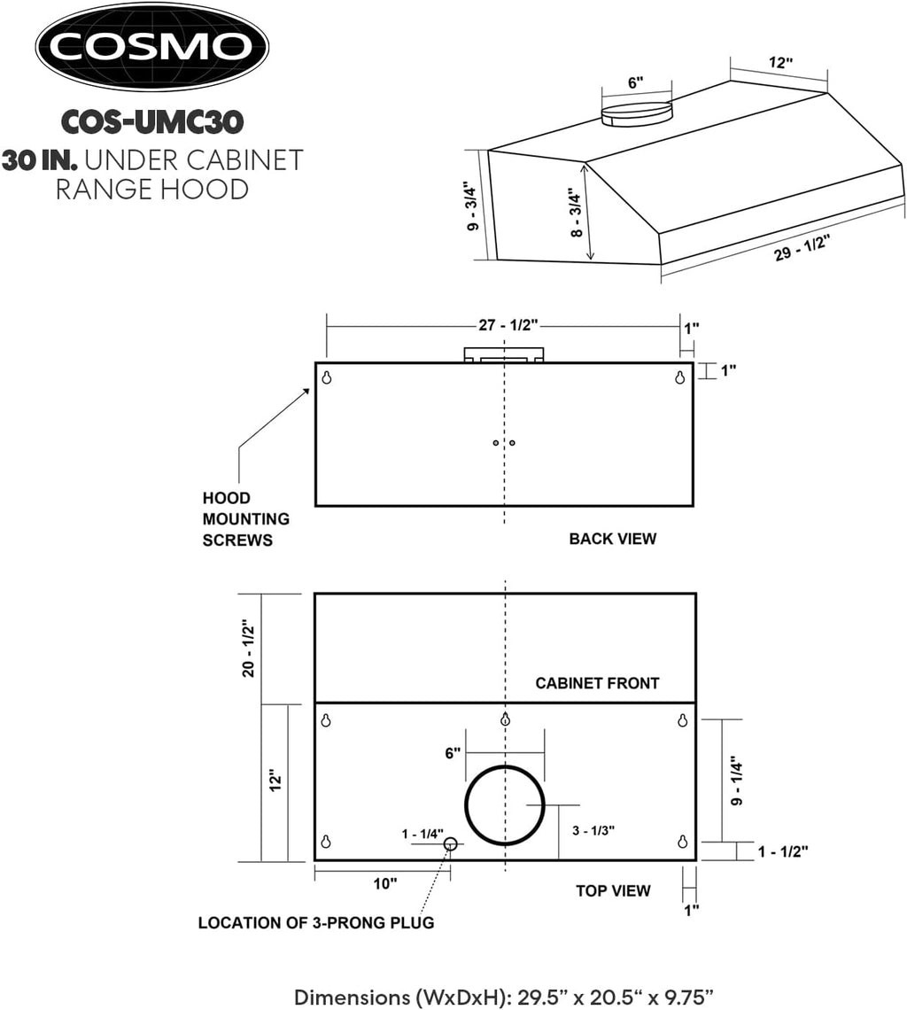 30 in. Ducted Under Cabinet Stainless Steel Range Hood R4534