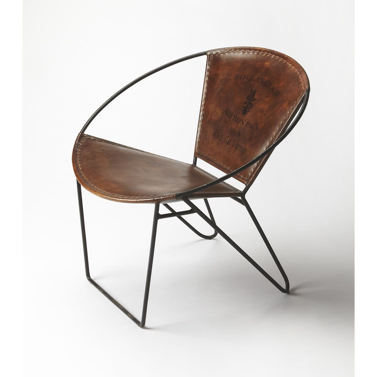Brown Leather Accent Chair K751