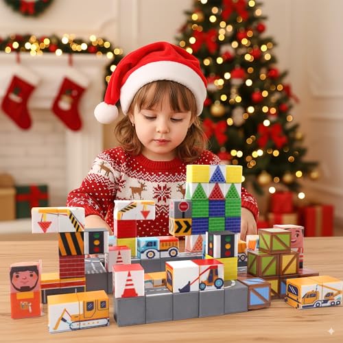 100PCS Magnetic Building Blocks Advent Calendar F3758