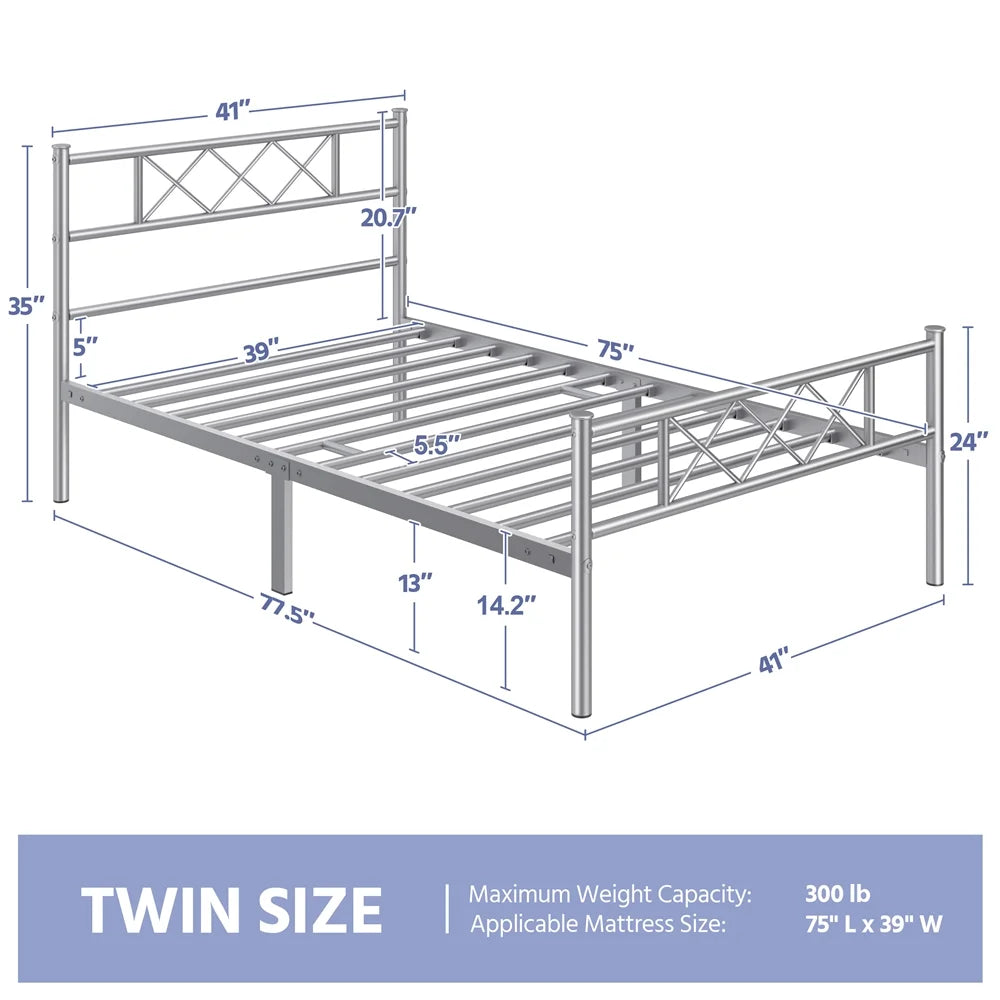 Queen Metal Platform Bed C71675