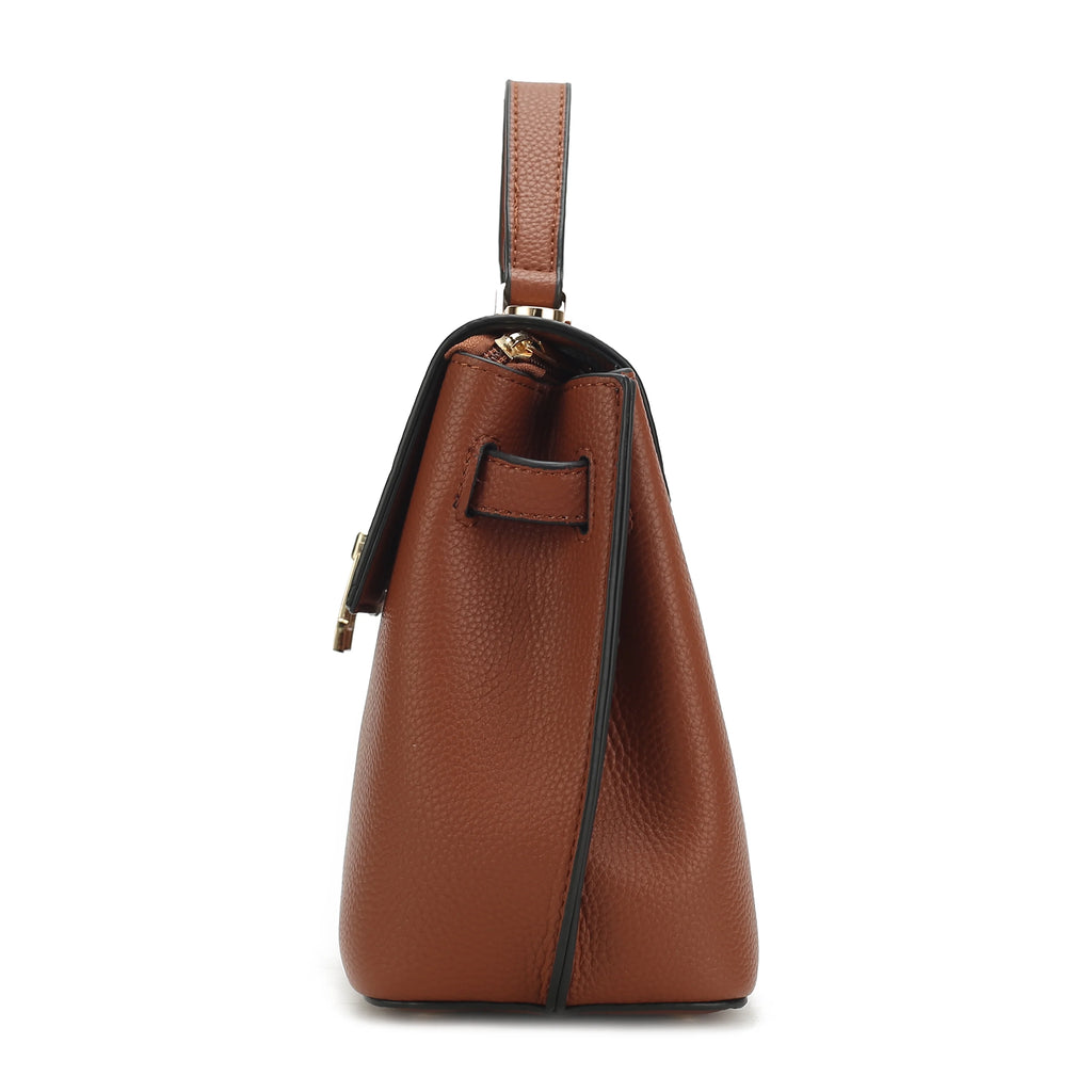 Black Vegan Leather Satchel & Wristlet Wallet A238