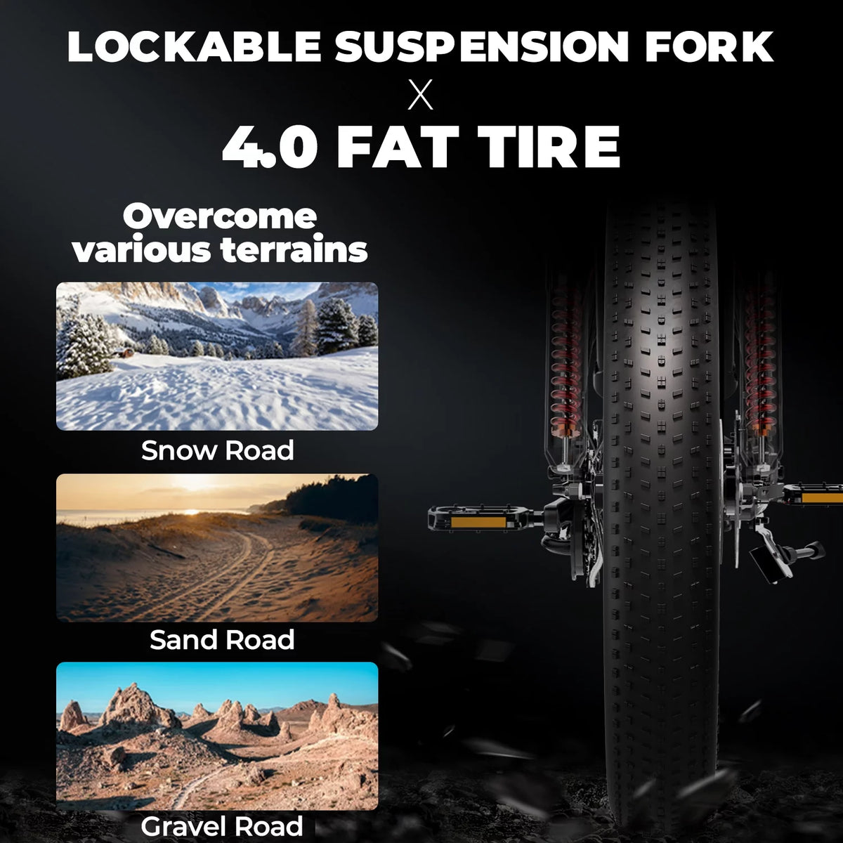 500W 26 x 4.0 Fat Tire Electric Bike O8795