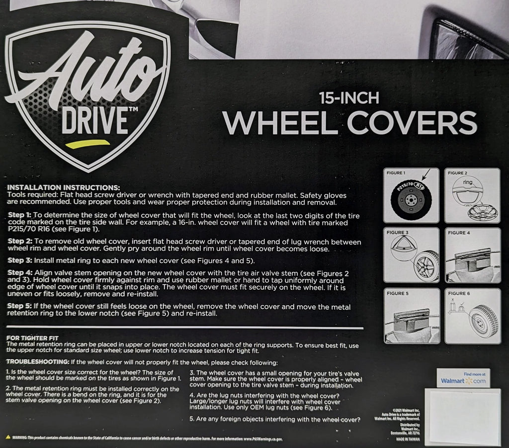 15-inch Wheel Cover Silver Alloy Finish U270706